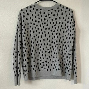 EUC | H & M | Sz S | Animal Print Sweater w/ Pull Zipper